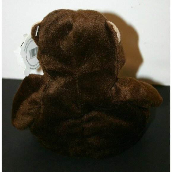 Planet Hollywood 6" plush beanie bear Cosmo 1997 brown toy new - Picture 3 of 7